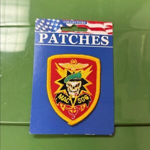 Military Patch with Skull and Dagger Design